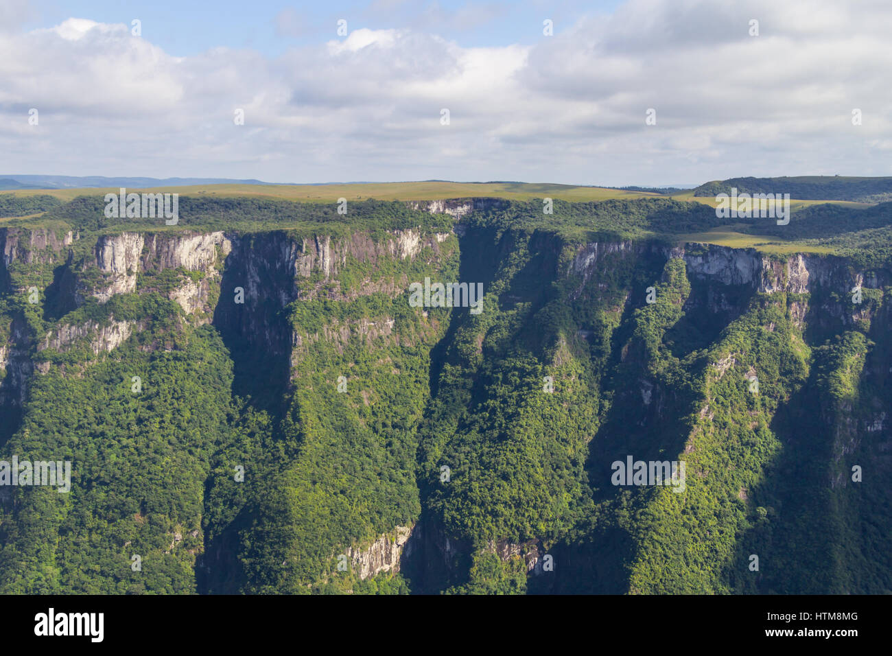Cliffs at Fortaleza Canyon, Cambara do Sul, Rio Grande do Sul, Brazil Stock Photo