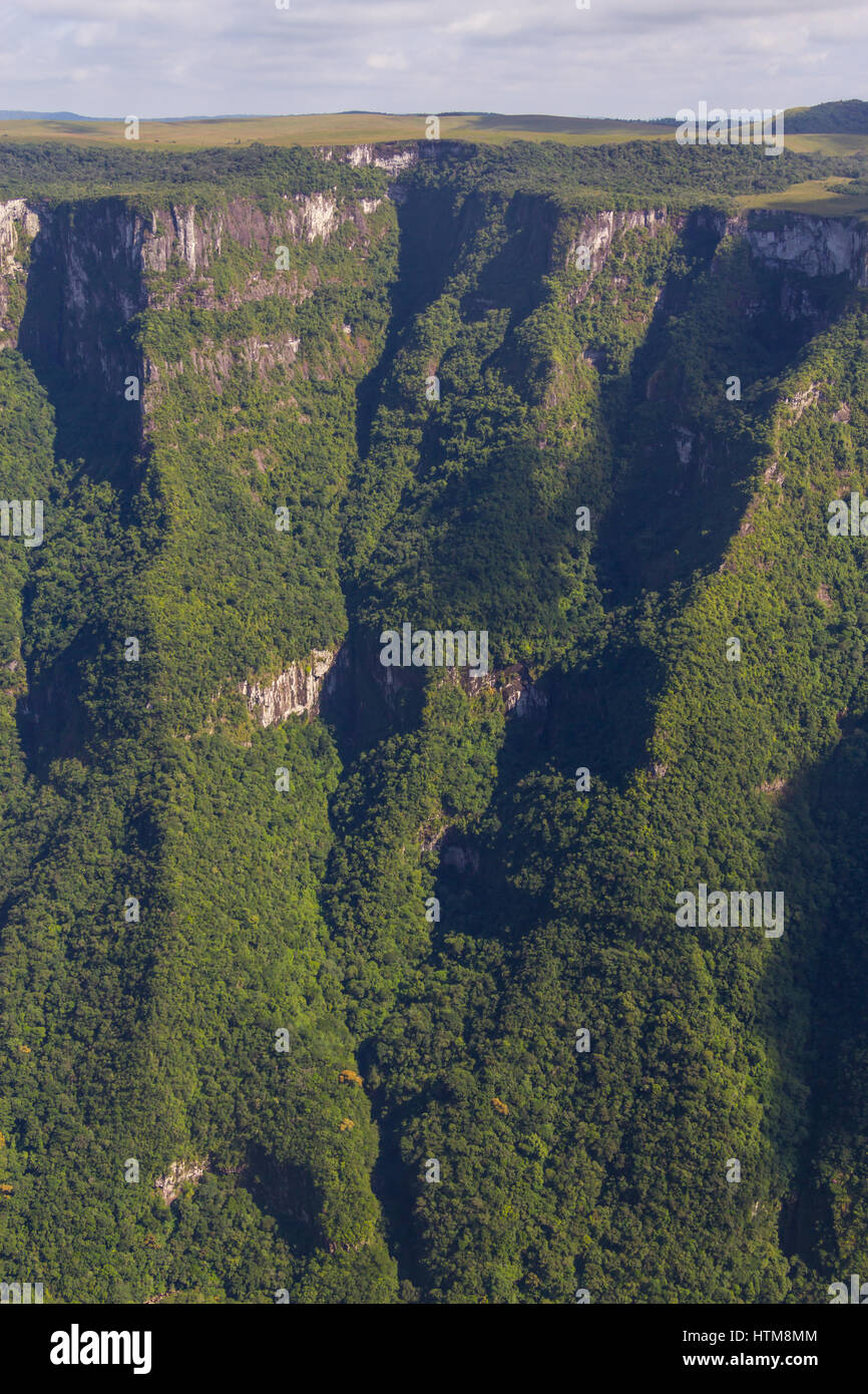 Cliffs at Fortaleza Canyon, Cambara do Sul, Rio Grande do Sul, Brazil Stock Photo