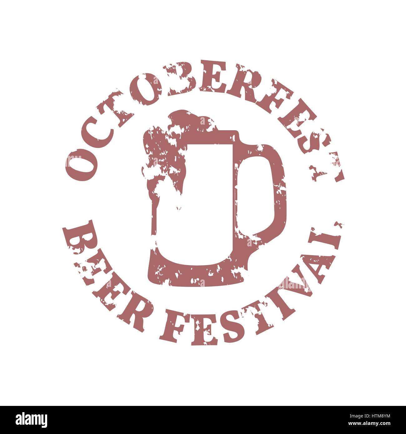 Grunge Emblem Beer Festival Oktoberfest, part one, vector illustration. Stock Vector