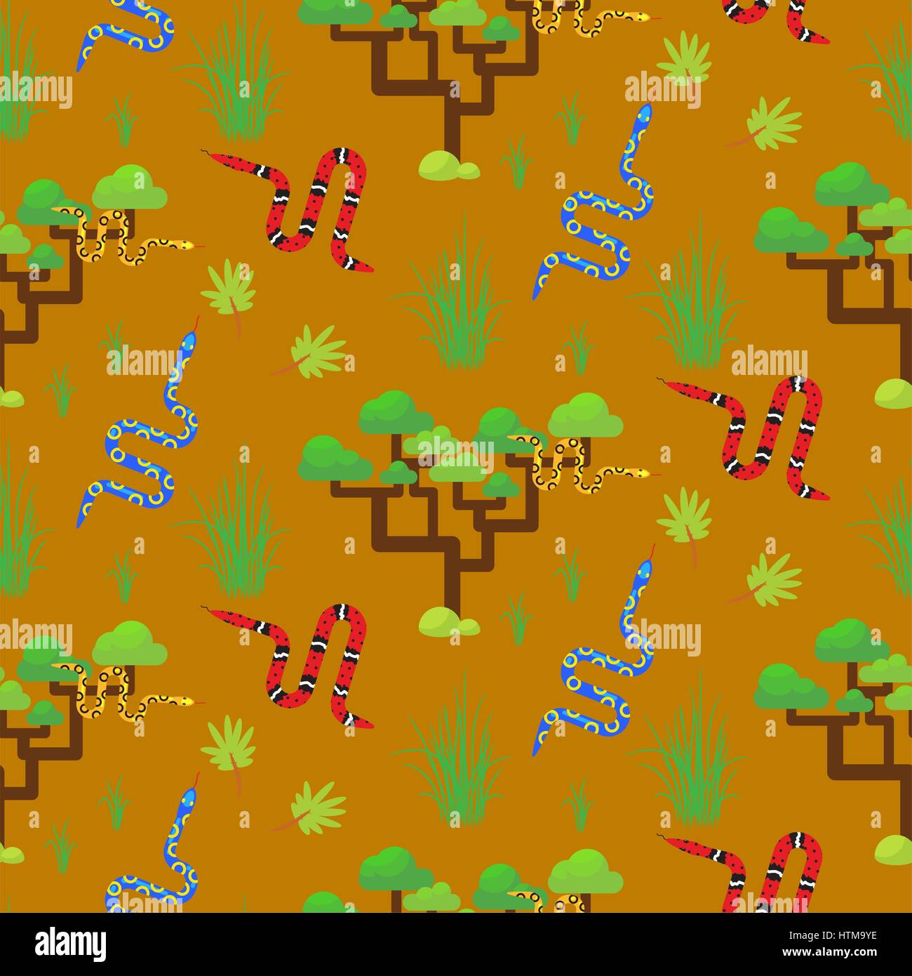 Savannah landscape seamless pattern vector Stock Vector Image & Art - Alamy