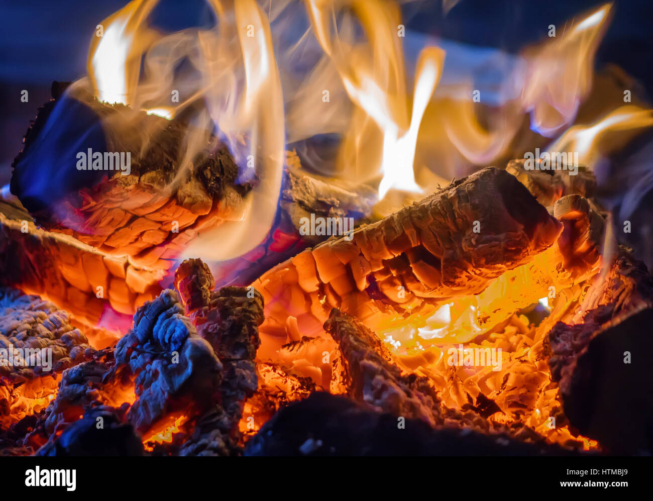 Campfire, Lapland Sweden Stock Photo