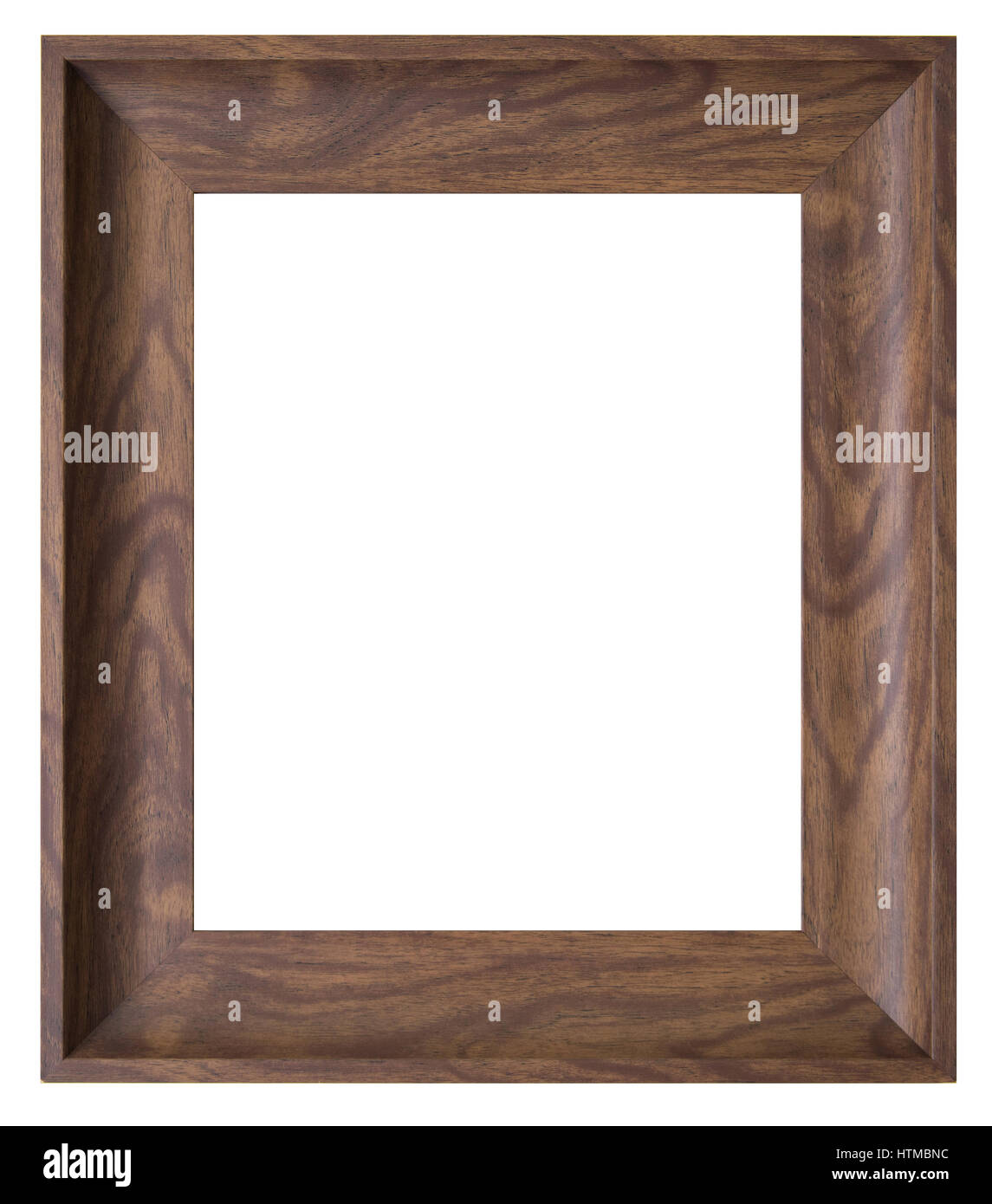brown wooden frame isolated on white Stock Photo - Alamy
