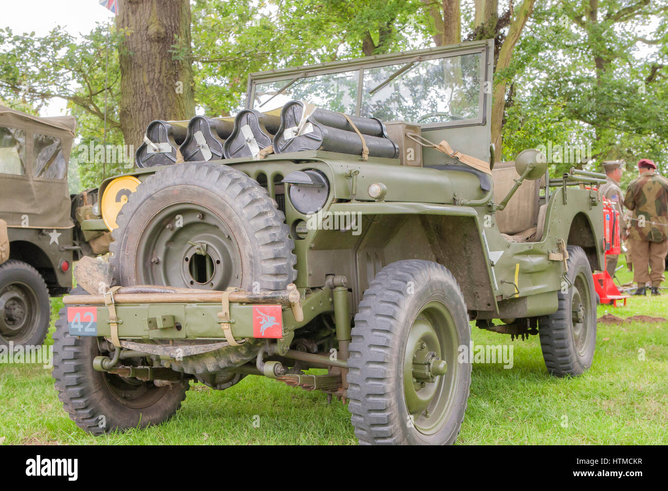 US army Vintage  Jeep Stock Photo
