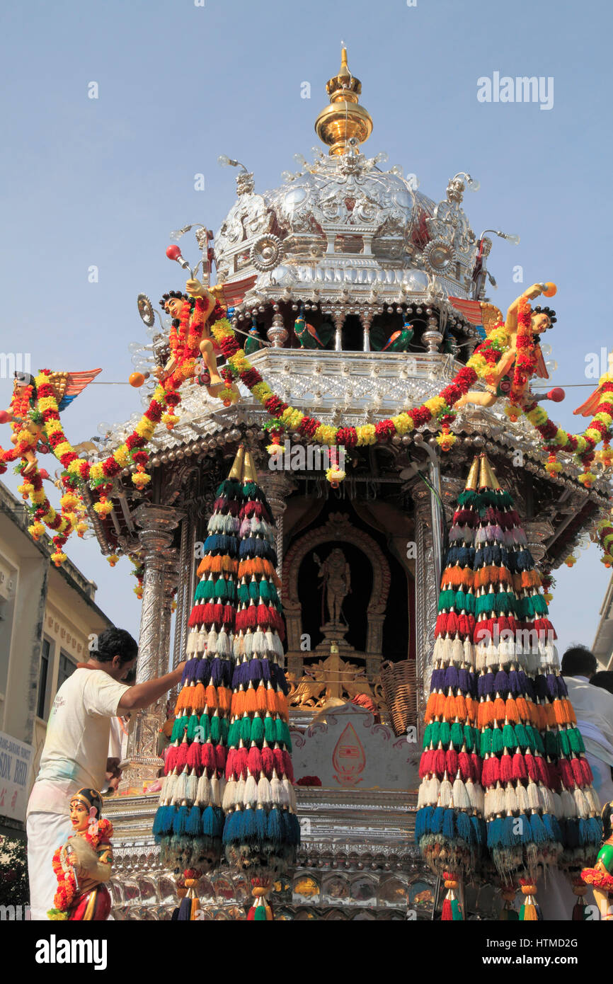 Malaysia Penang Thaipusam Hindu Festival Silver Chariot Stock Photo Alamy