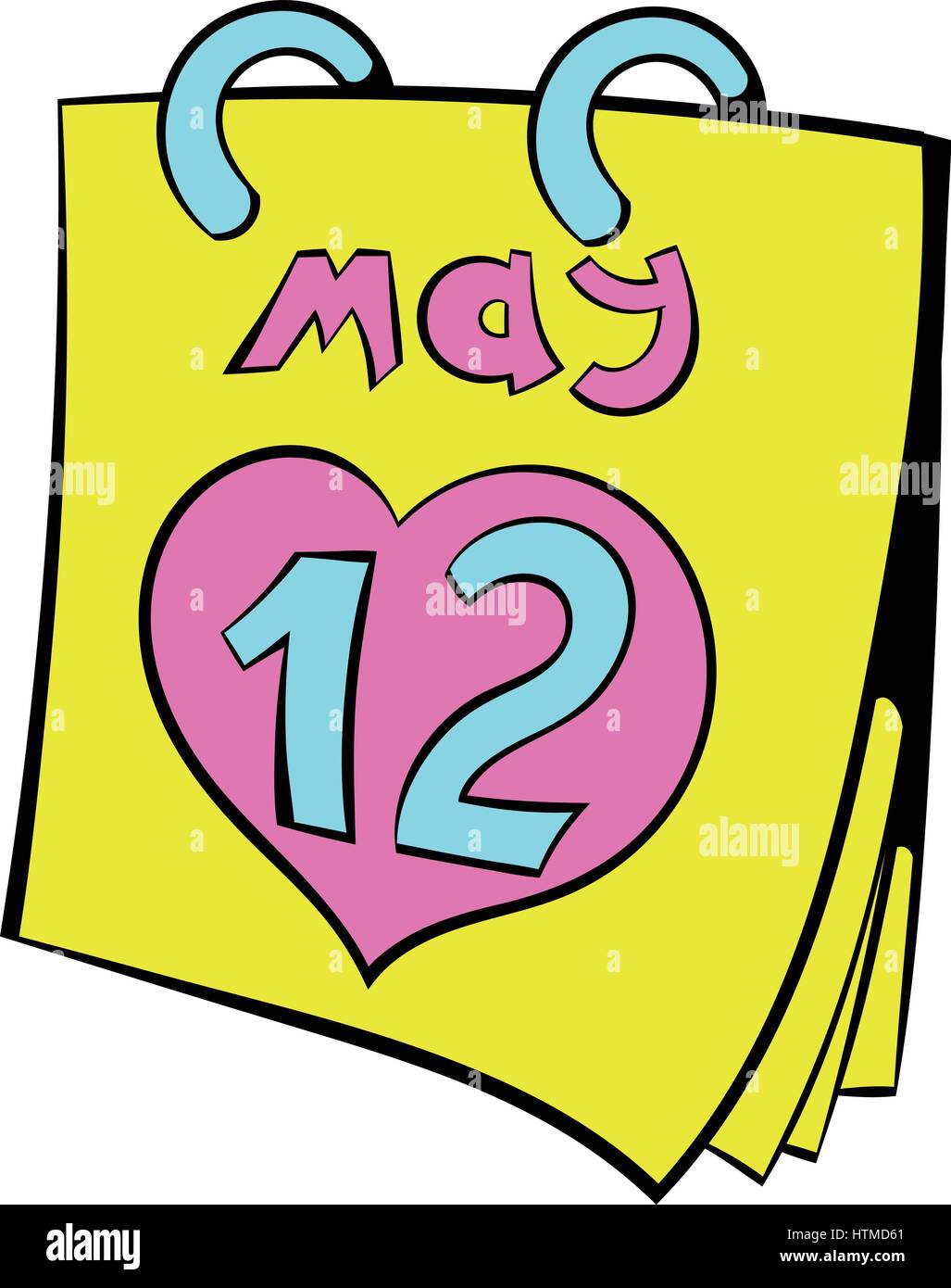 Calendar with Mothers Day date icon cartoon Stock Vector Image & Art