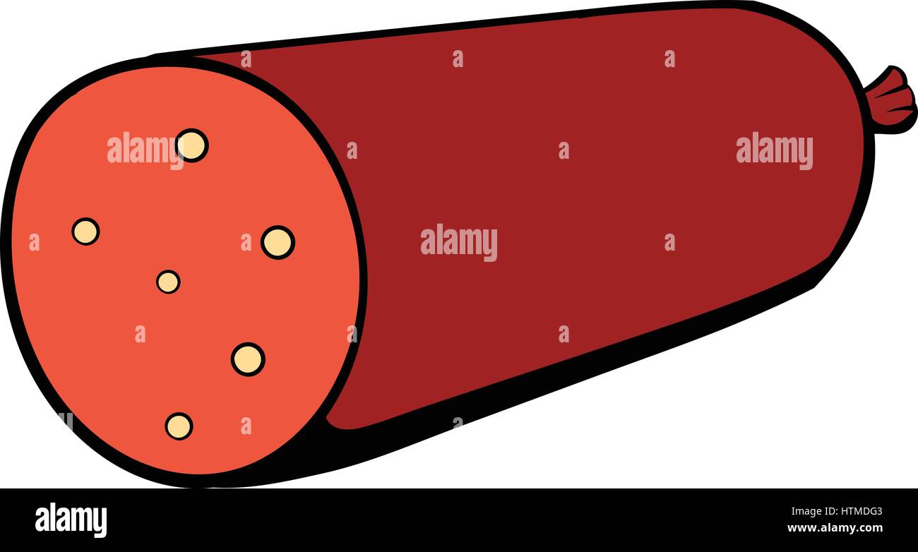 Salami sausage icon cartoon Stock Vector Image & Art Alamy