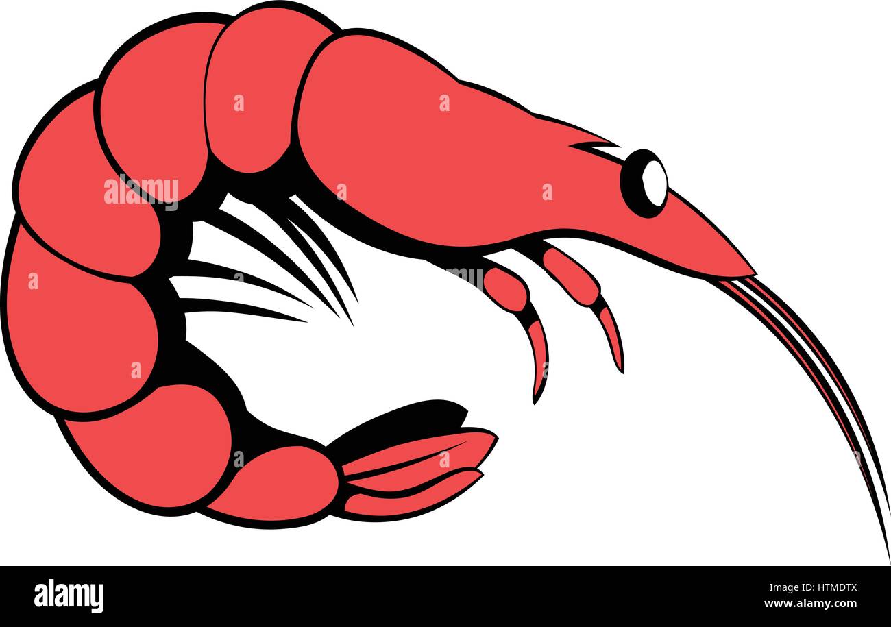 Raw shrimp icon cartoon hi-res stock photography and images - Alamy