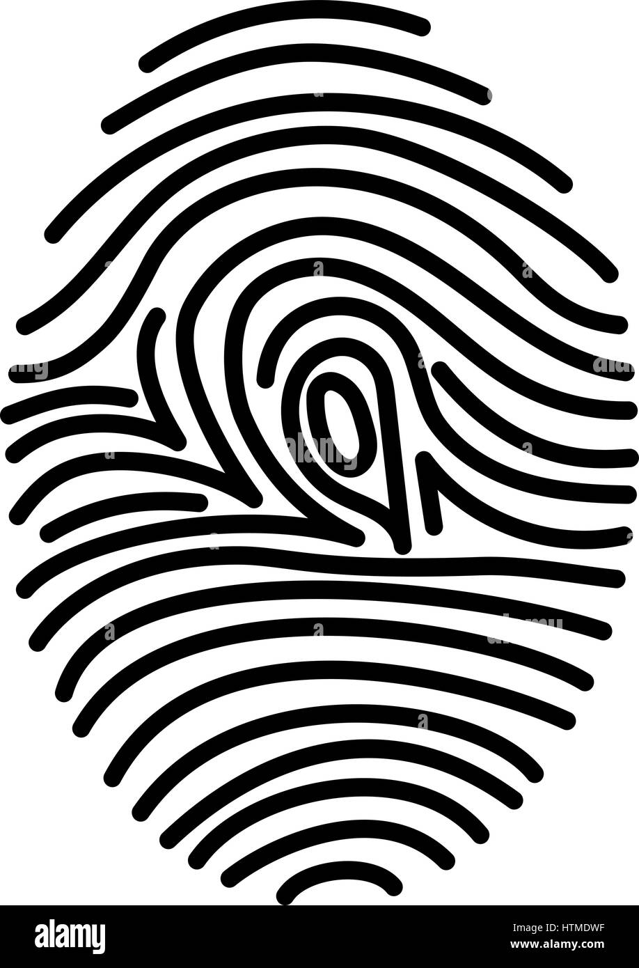 Fingerprint line icon. Vector design template elements for your application or corporate identity. Stock Vector
