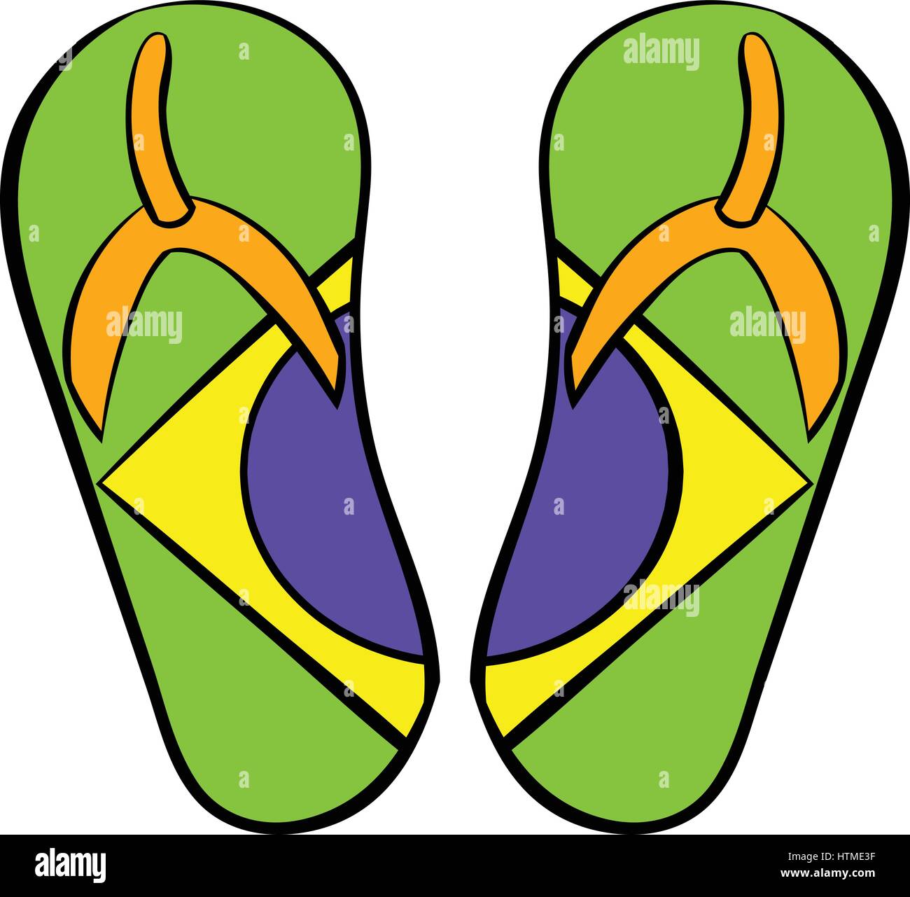 Brazilian flip flops icon cartoon Stock Vector Image & Art - Alamy