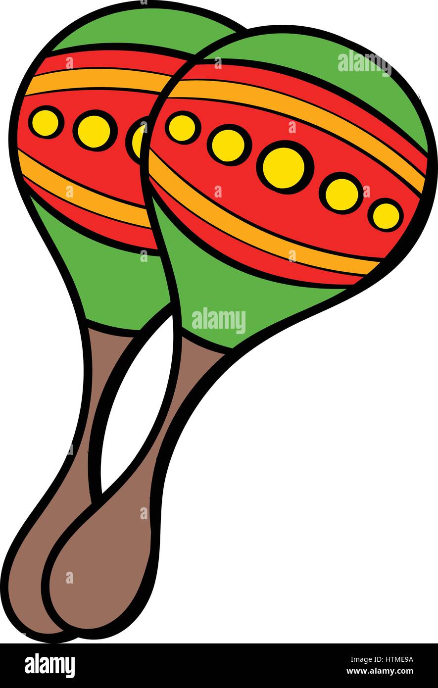 Mexican Maracas Cartoon