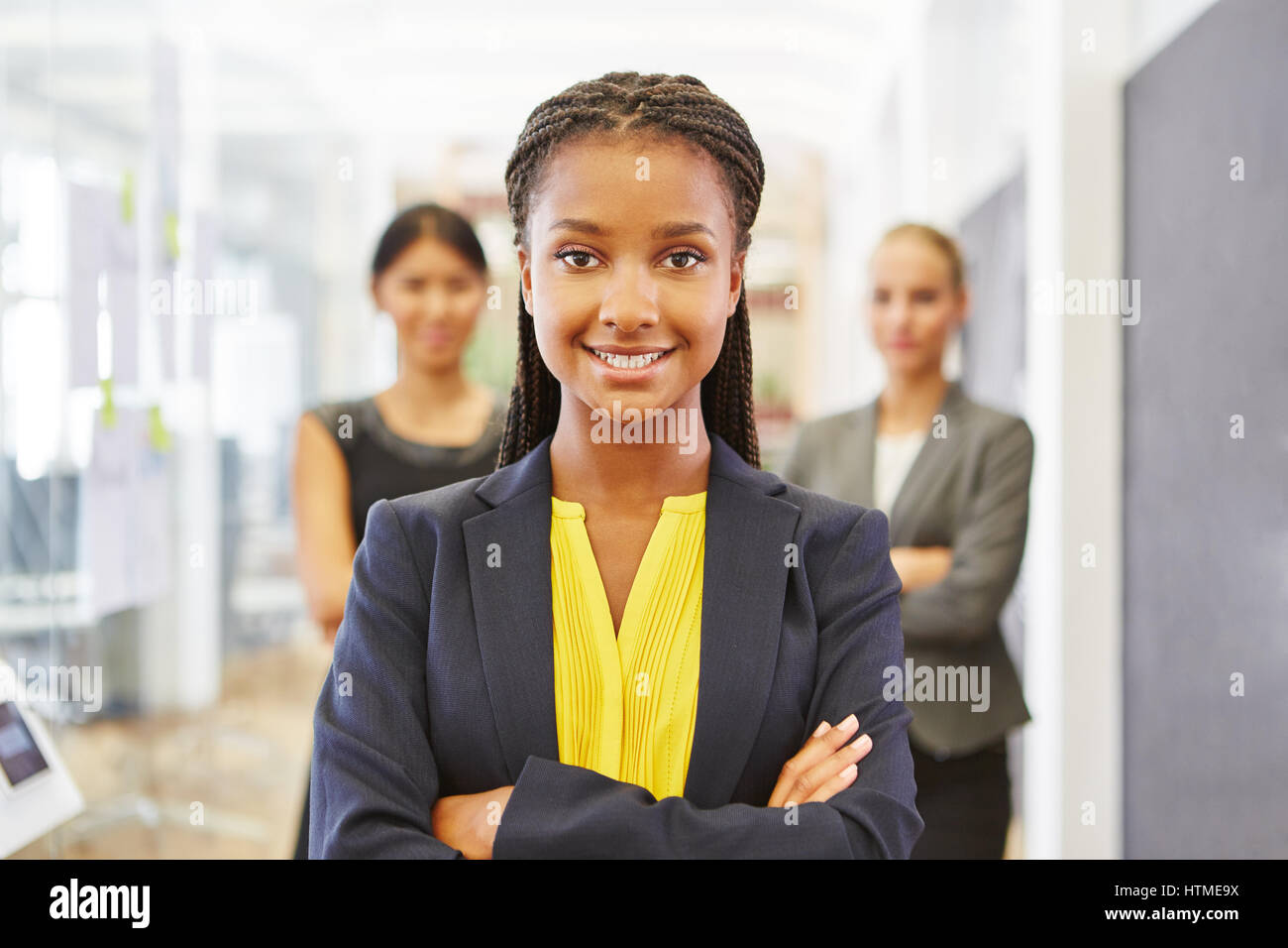 Student in her business apprenticeship for a consulting career Stock Photo
