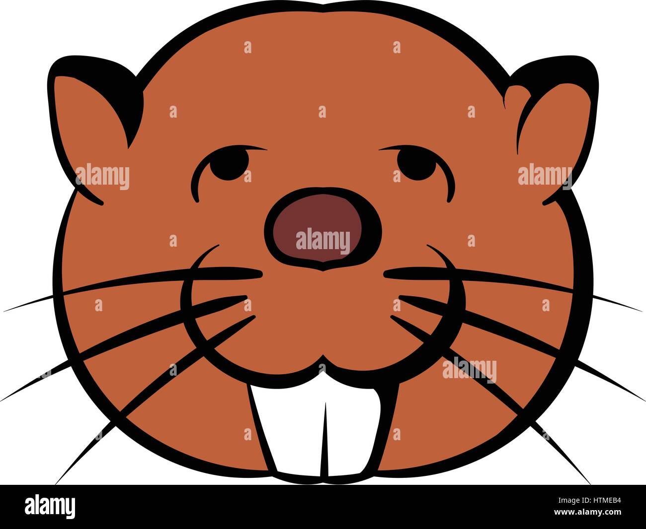 Head of beaver icon cartoon Stock Vector