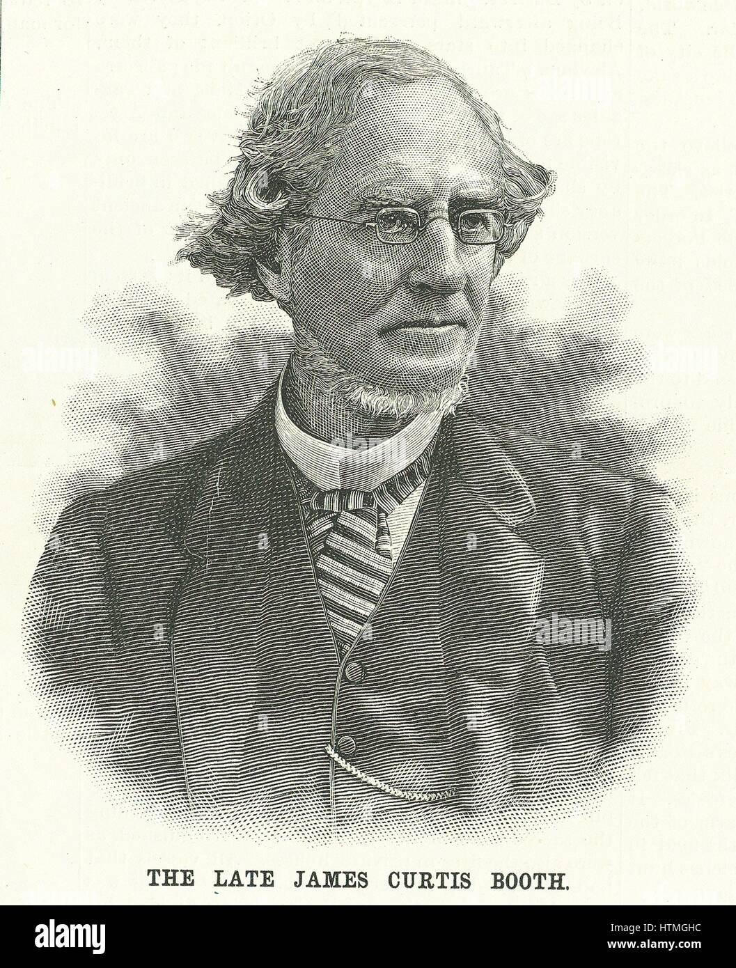 James Curtis Booth (1810-1888) American chemist, born in Philadelphia. The first state geologist for Delaware. Smelter and refiner to the US Mint (1849-1888). Engraving from 'Scientific American' (New York, 9 June 1888). Stock Photo