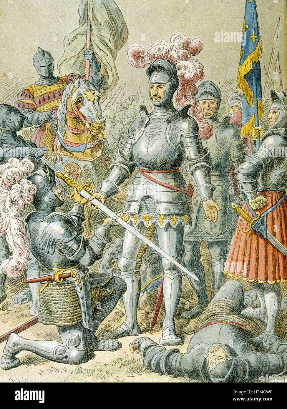 Francois I (1494-1547) King of France from 1515. Francois at the Battle of Pavia, 24 February 1525, where he was captured by the Spanish troops and imprisoned by Charles V. Stock Photo