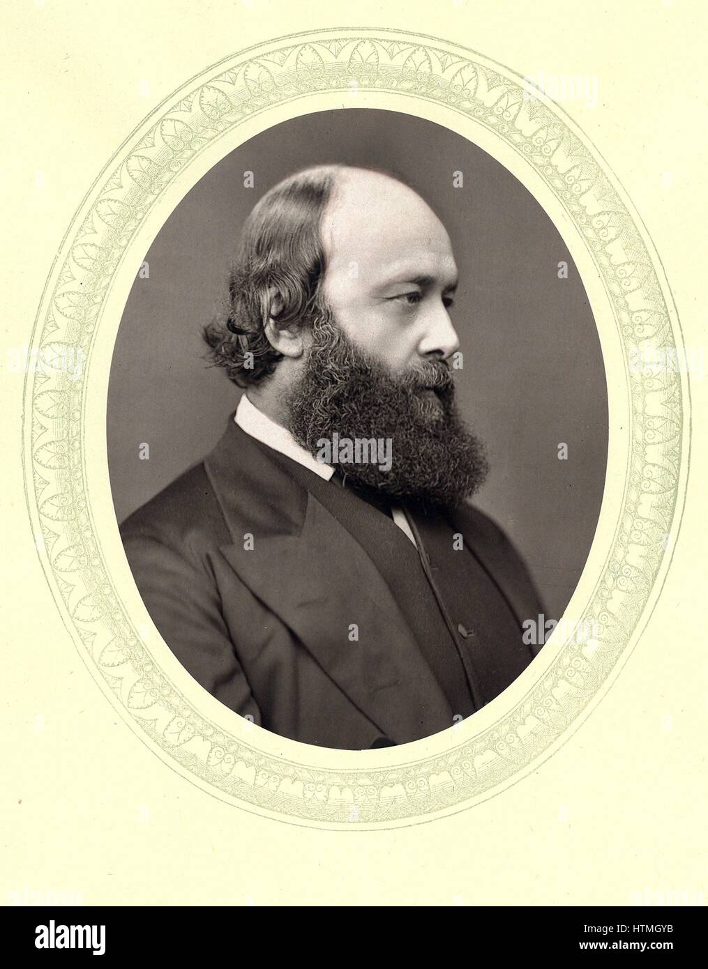 Robert Arthur Talbot Gascoyne Cecil, 3rd Marquis of Salisbury (1830-1903) British Conservative statesman. Prime Minister 1885, 1886, 1895-1902, at the time he was Secretary of State for India. From 'Men of Mark', London, 1877. Stock Photo