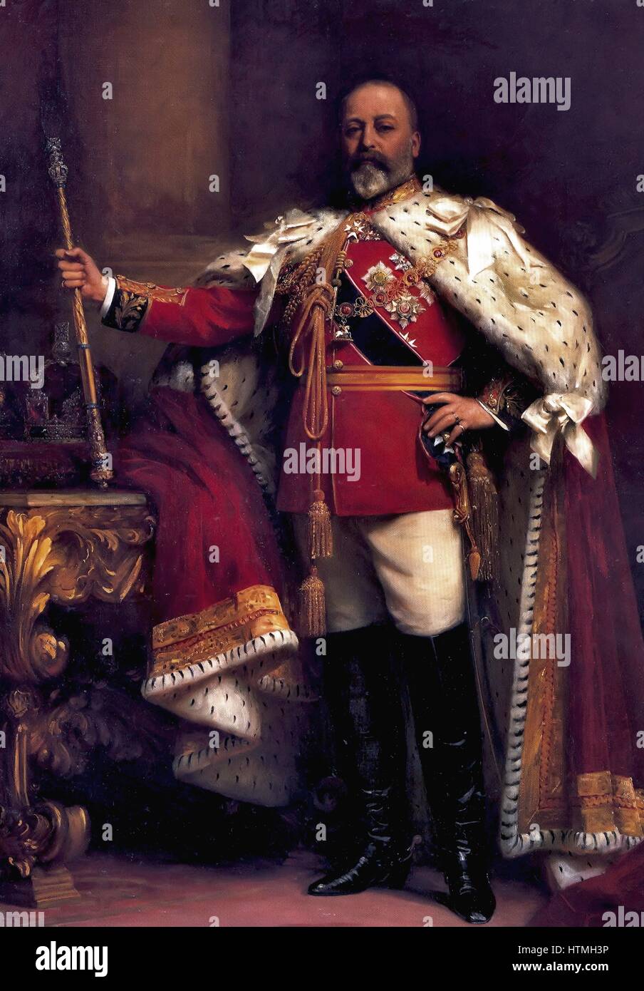 King Edward VII of England reigned 1901-1910 Stock Photo