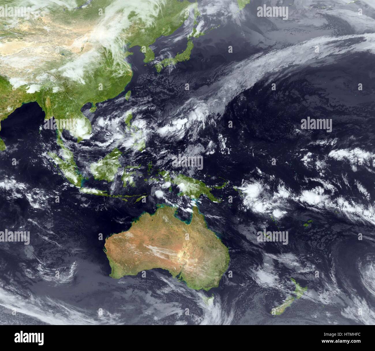 Typhoon forming over the Philippines 2009 Stock Photo