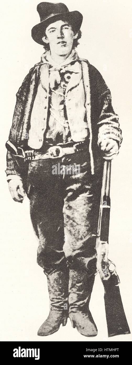Henry McCarty (1859-1881) best known as Billy the Kid, American outlaw and gunman. Also used aliases William H Bonney and Henry Antrim. Stock Photo