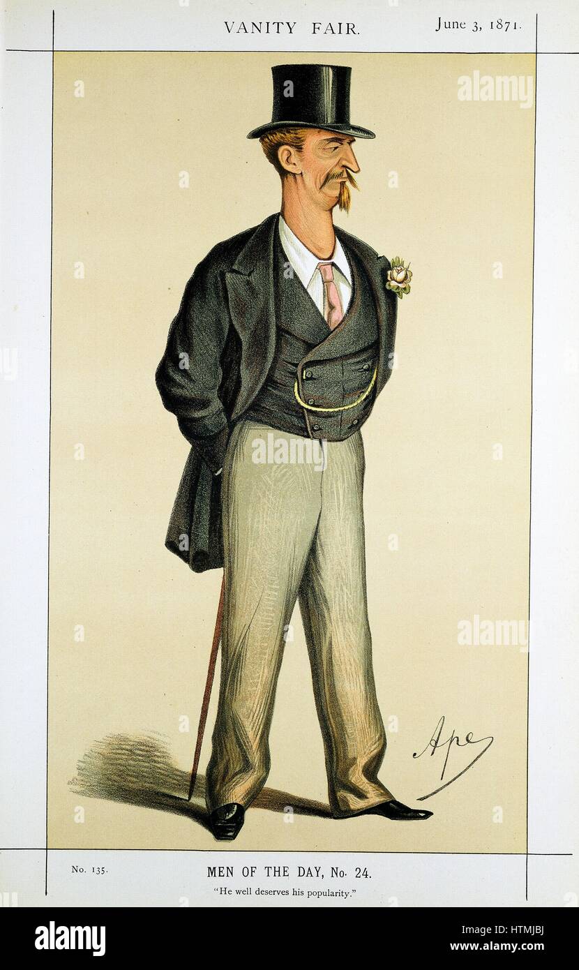 Eyre Massey Shaw (1830-1908) 'Captain Shaw'. Head of London Metropolitan Fire Brigade 1861-91. Cartoon by 'Ape' (Carlo Pellegrini) from 'Vanity Fair', London, 3 June 1871. Stock Photo