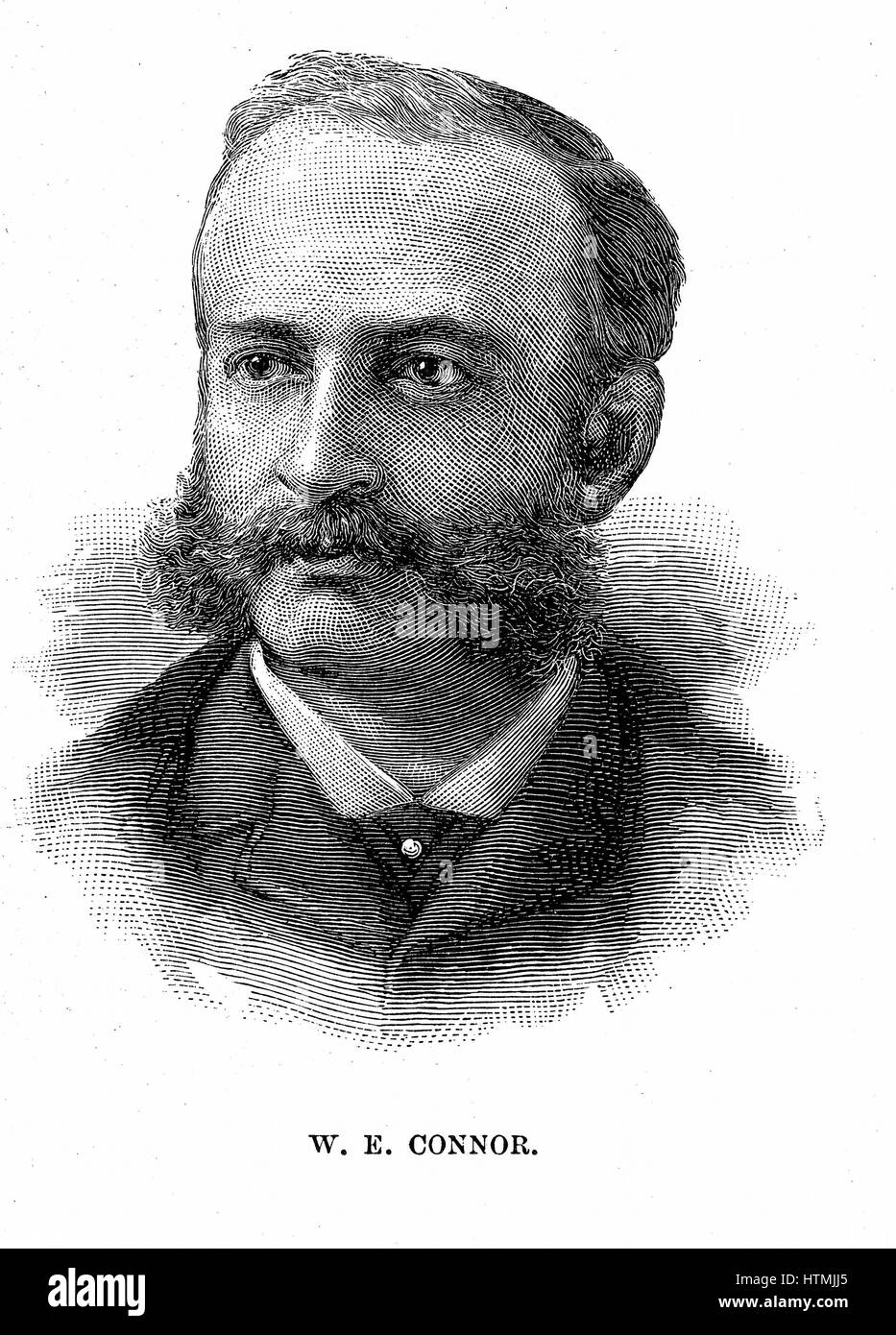 Washington E Connor, partner and broker of Jay Gould. Thought to do the largest brokerage business in the New York Stock Exchange. Engraving 1885 Stock Photo