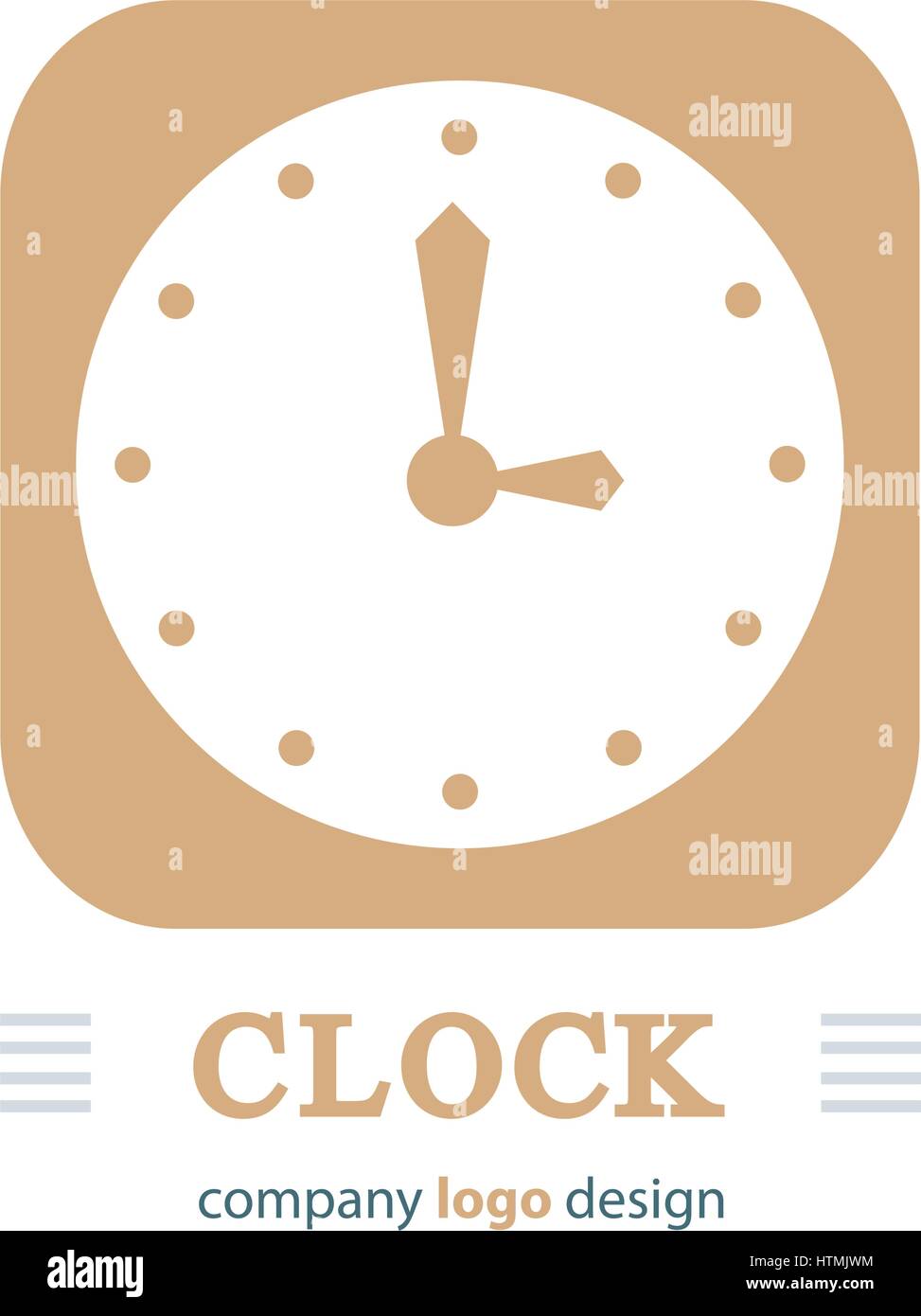 clock logo brown color Stock Vector Image & Art Alamy