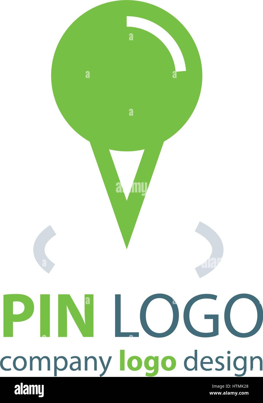 pin logo design green color Stock Vector Image & Art - Alamy