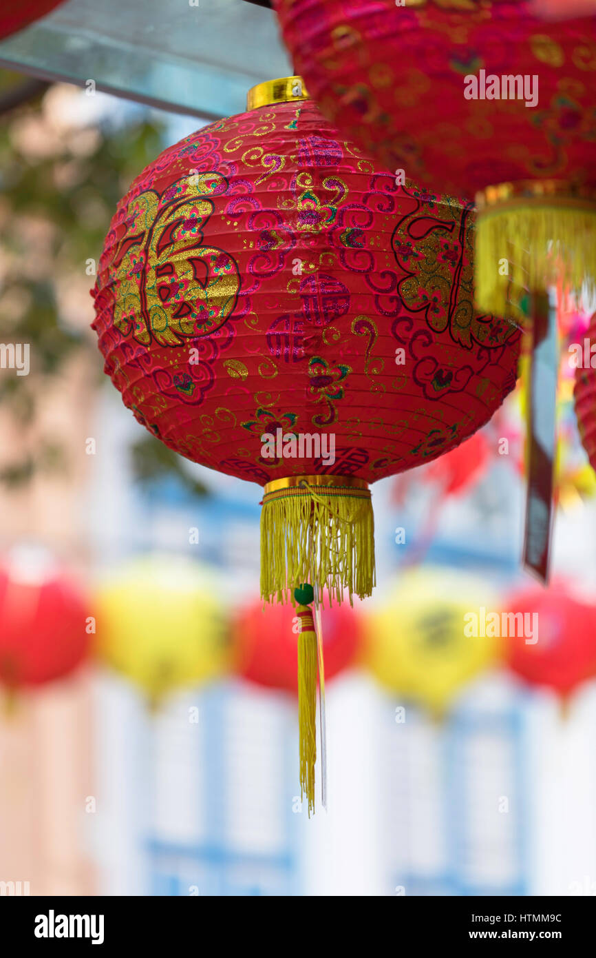 Lanterns, Chinatown, Singapore Stock Photo Alamy