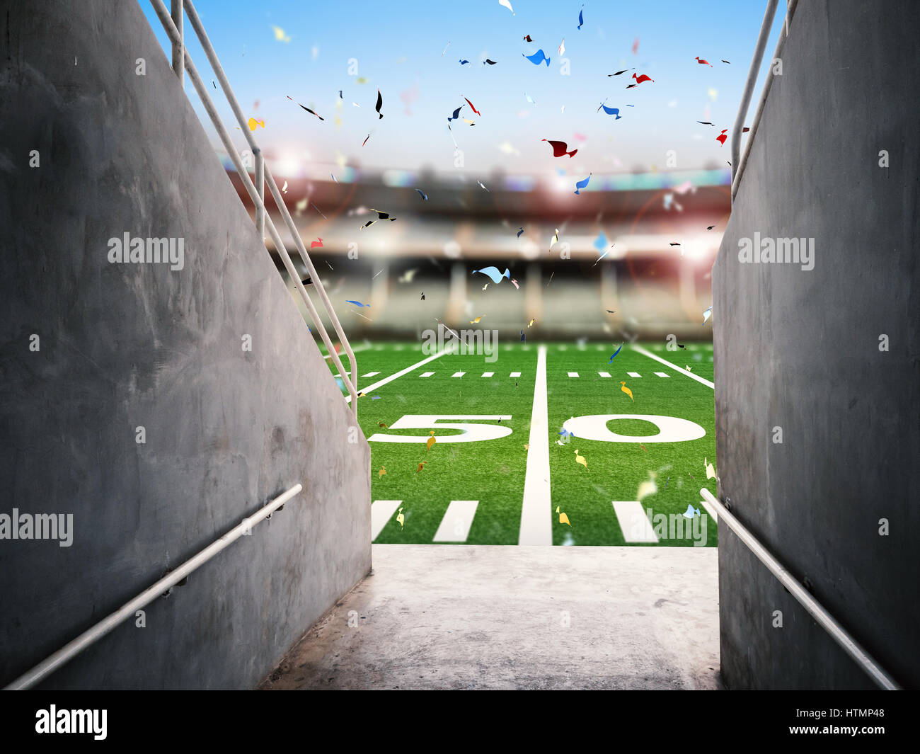Football stadium entrance tunnel hi-res stock photography and images