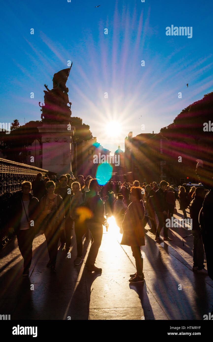 Towards the sun set in Rome Stock Photo - Alamy