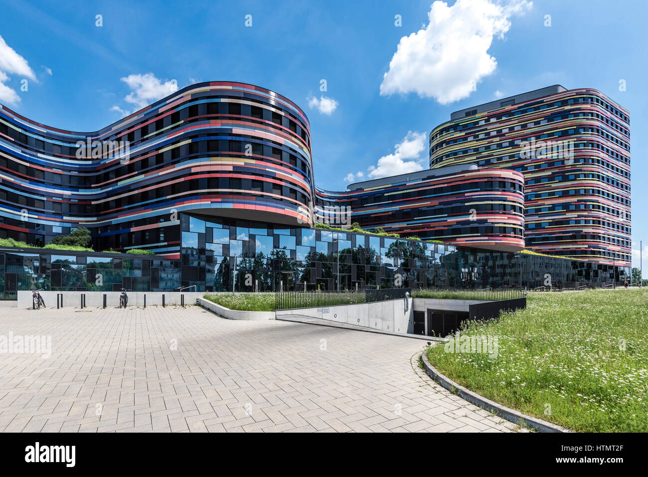 Facade of the Agency for Urban Development and Housing, BSW, Wilhelmsburg, Hamburg, Germany Stock Photo