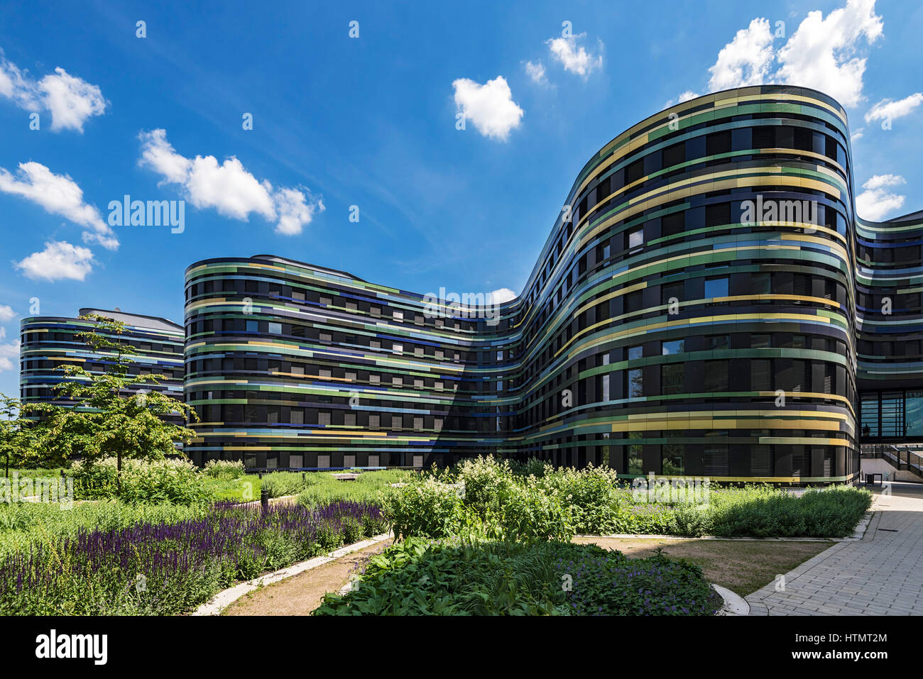 Facade of the Agency for Urban Development and Housing, BSW, Wilhelmsburg, Hamburg, Germany Stock Photo