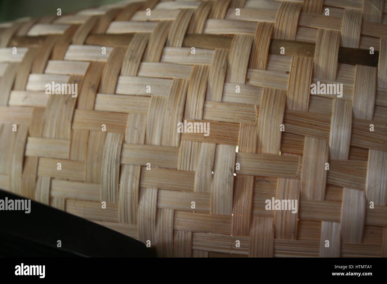 Close up texture bamboo steamer pot for cooking sticky rice Stock Photo