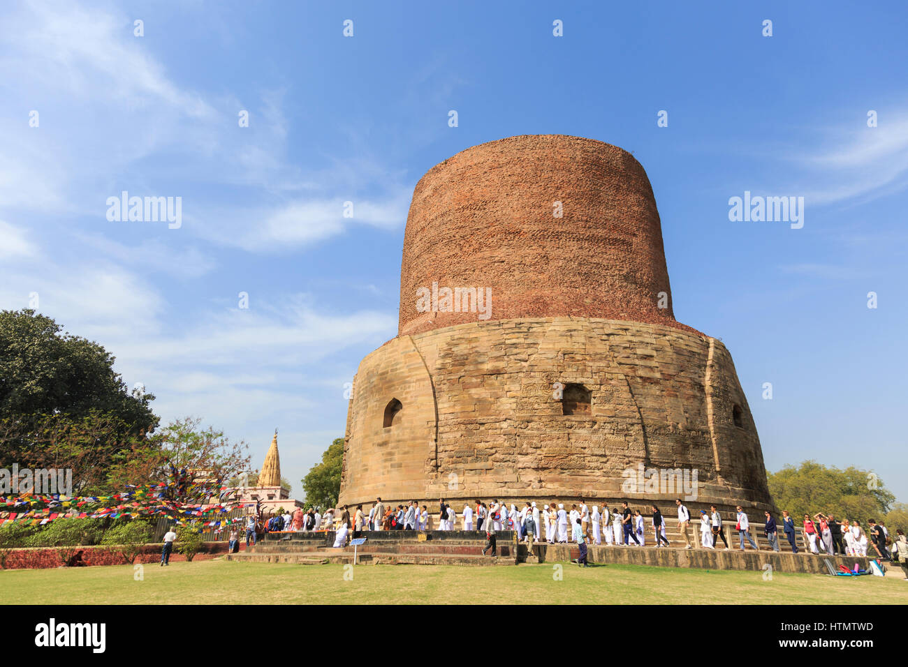 Dhamekh Stupa, Sarnath Temple, India Stock Photo