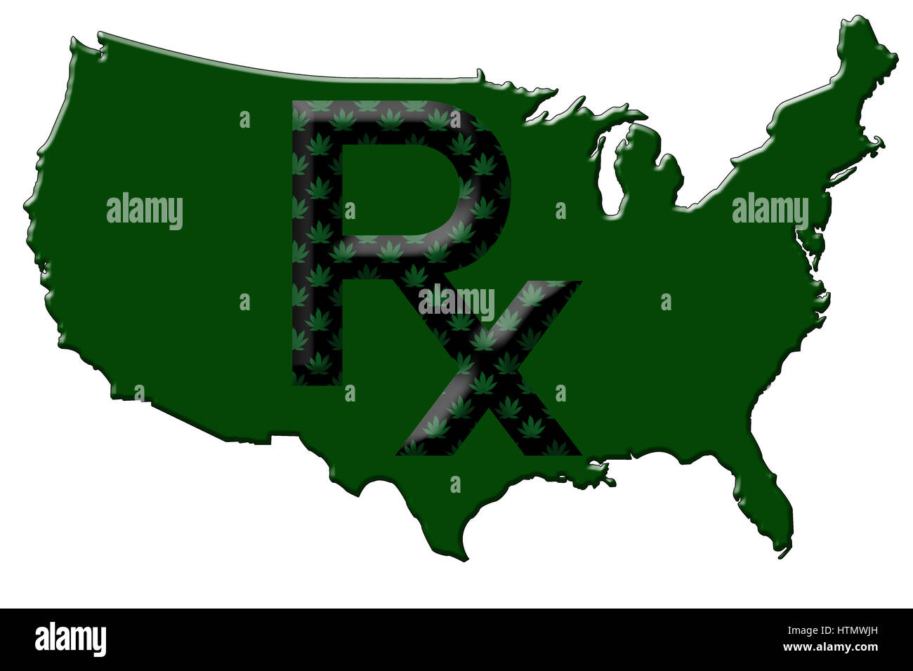 Map of the United States illustrating medical marijuana being legalized ...