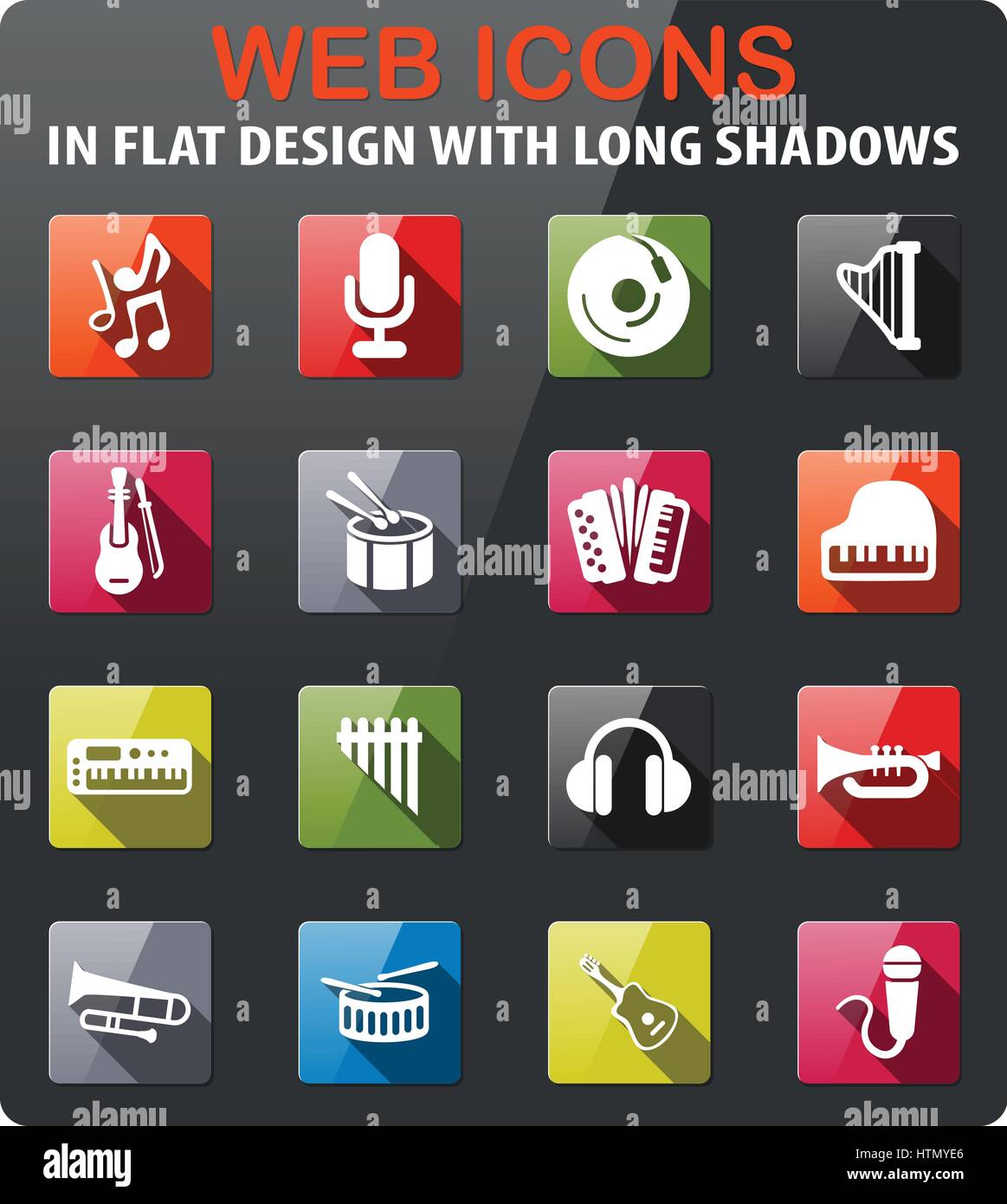 Music instruments shadow Stock Vector Images - Alamy