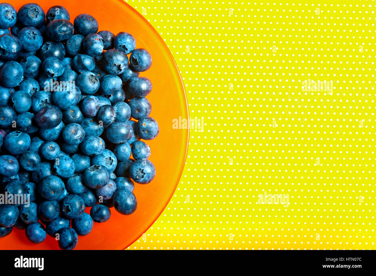 blueberries in a bowl Stock Photo