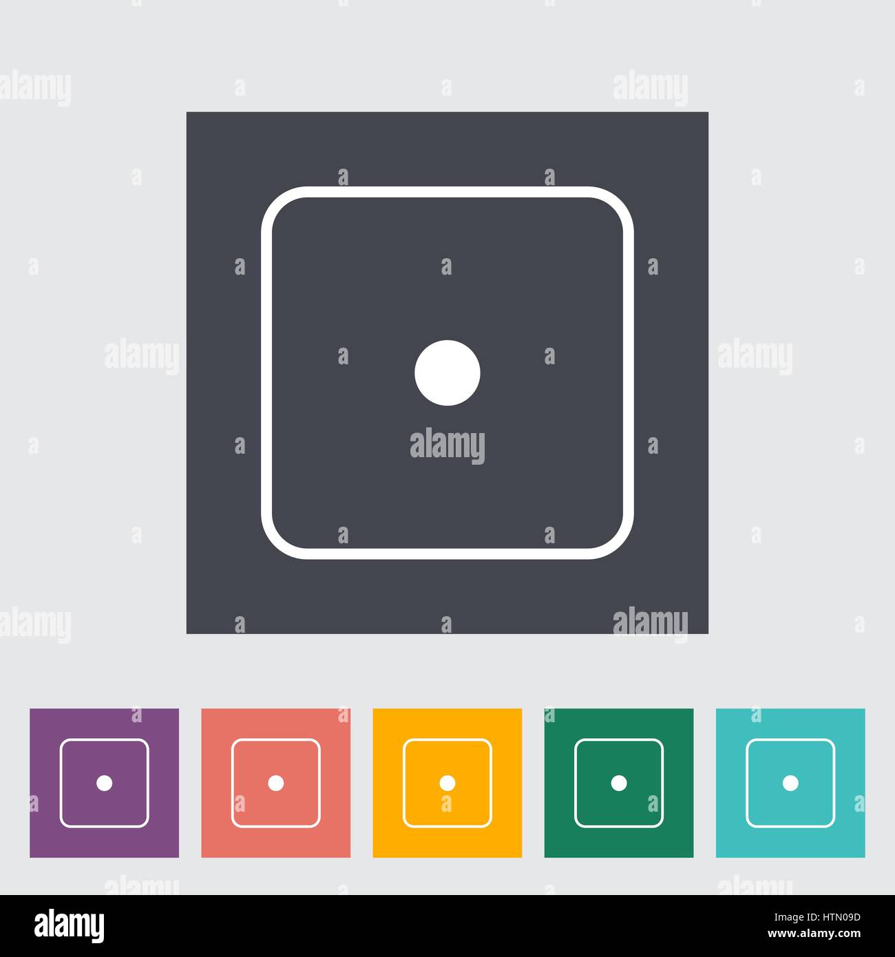 Craps. Single flat icon on the button. Vector illustration Stock Vector