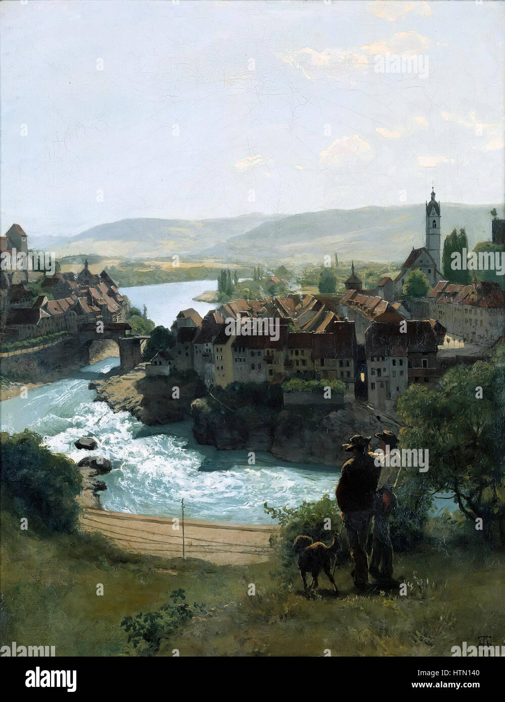 Hans Thoma - Der Rhein bei Laufenburg Stock Photo - Alamy