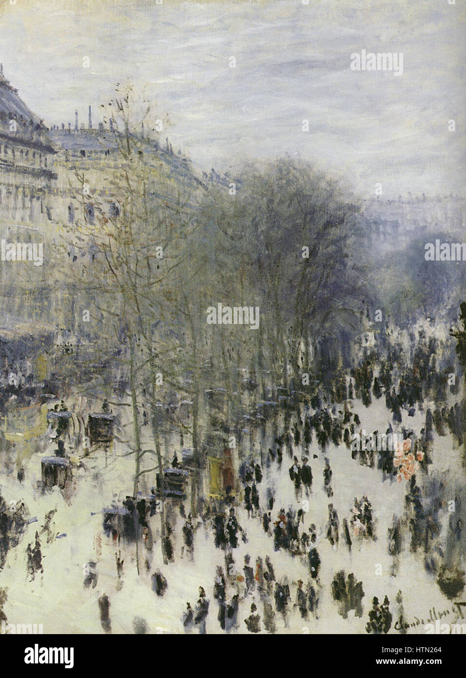 Painting claude monet boulevard des capucines hi-res stock