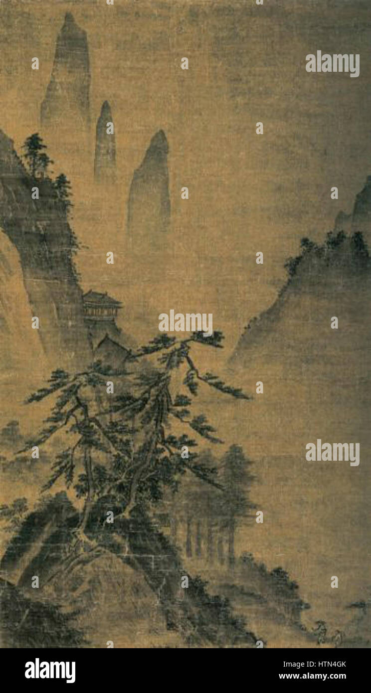 Landscape attributed to Ma Yuan (MOA Museum of Art) Stock Photo