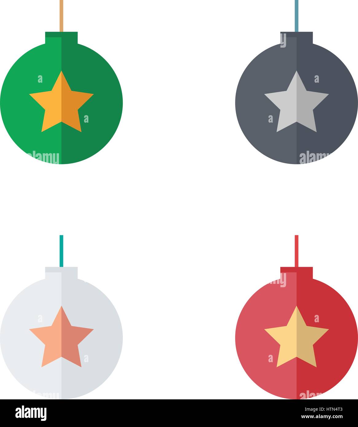 Christmas ball flat style Stock Vector Image & Art - Alamy