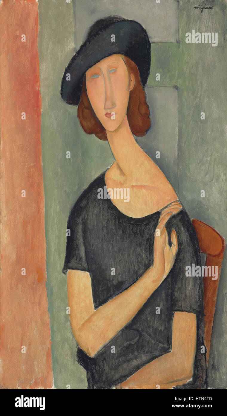 'Jeanne Hebuterne (au chapeau)' by Amedeo Modigliani at Christie's Stock Photo