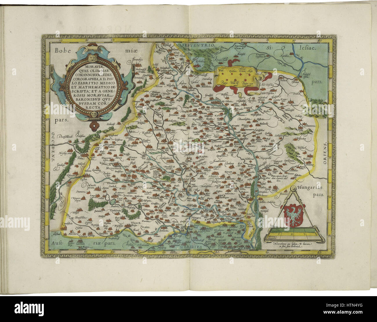Map of Moravia by Abraham Ortelius Stock Photo - Alamy