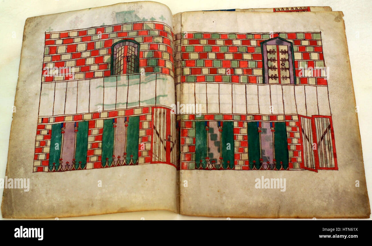 Bouwtekening kloostergang St-Servaaskerk, ca 1475 (RHCL) - 1 Stock Photo