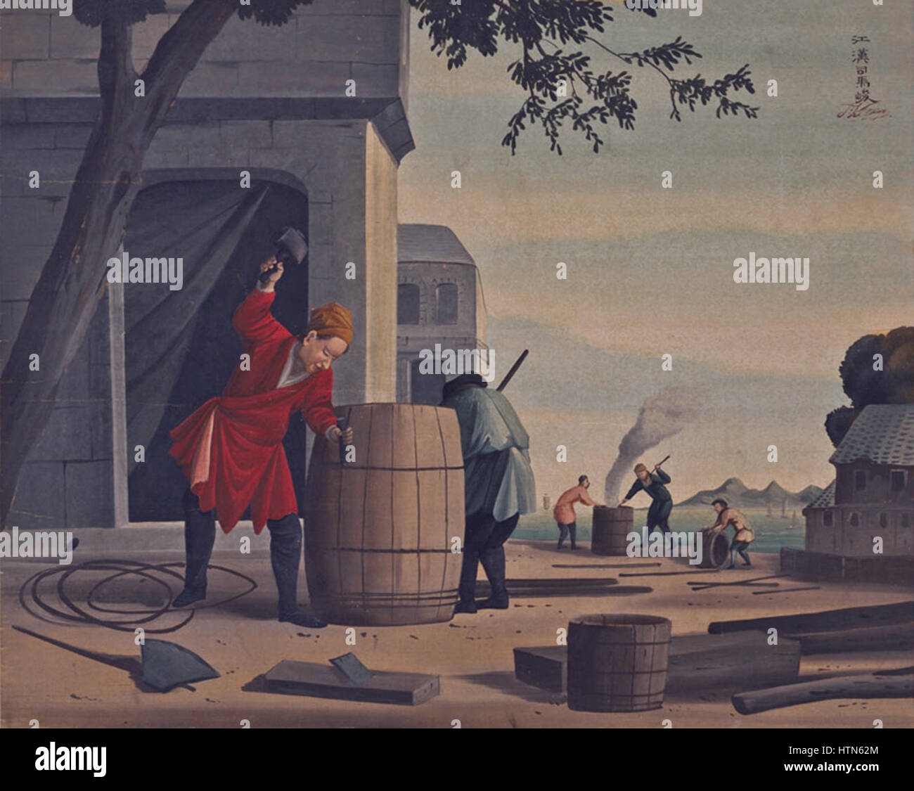 Barrelmakers by Shiba Kokan Stock Photo Alamy