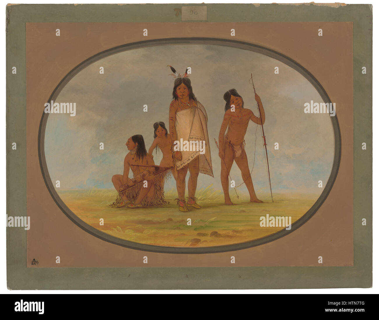 Four Flathead Indians C17019 Stock Photo