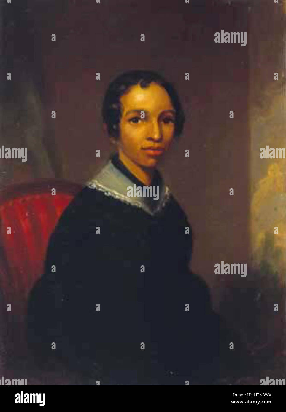 Portrait of an African American Woman by James Hamilton Shegogue Stock Photo