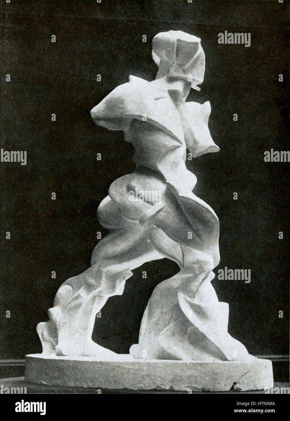 Umberto Boccioni, Spiral Expansion of Muscles in Action, plaster, photograph published in 1914 Stock Photo