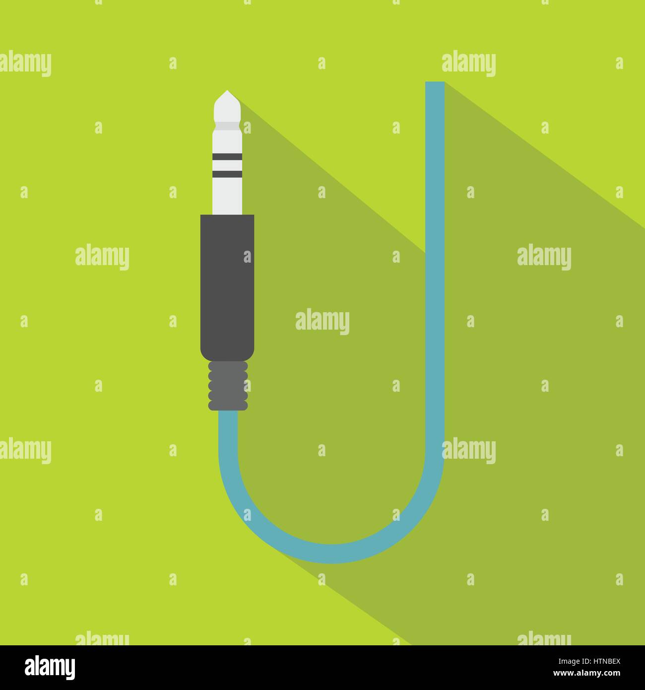 Microphone wire icon. Flat illustration of microphone wire vector icon ...