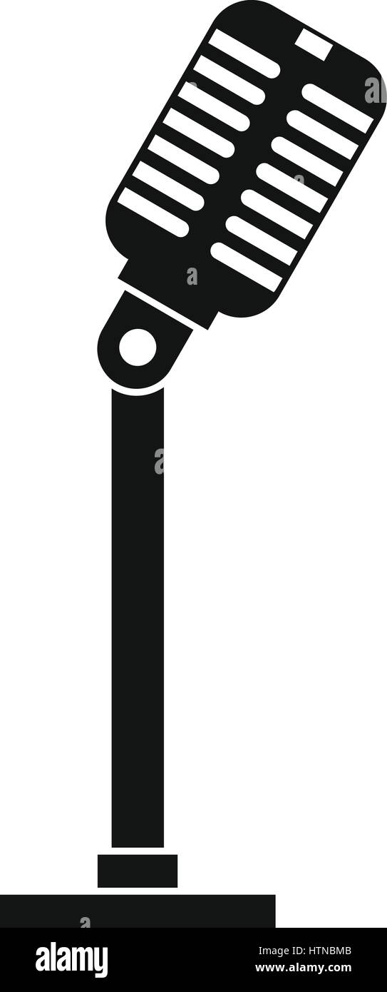 Microphone icon. Simple illustration of microphone vector icon for web ...